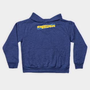 Sweden Vintage style retro souvenir Kids Hoodie